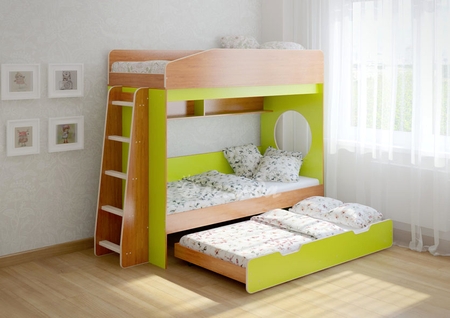 детская двухъярусная кровать стиль 9000306